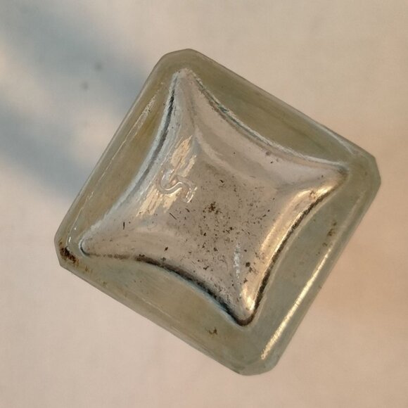 Vintage Clear Glass Bottle Miniature 2 inch - Picture 6 of 6